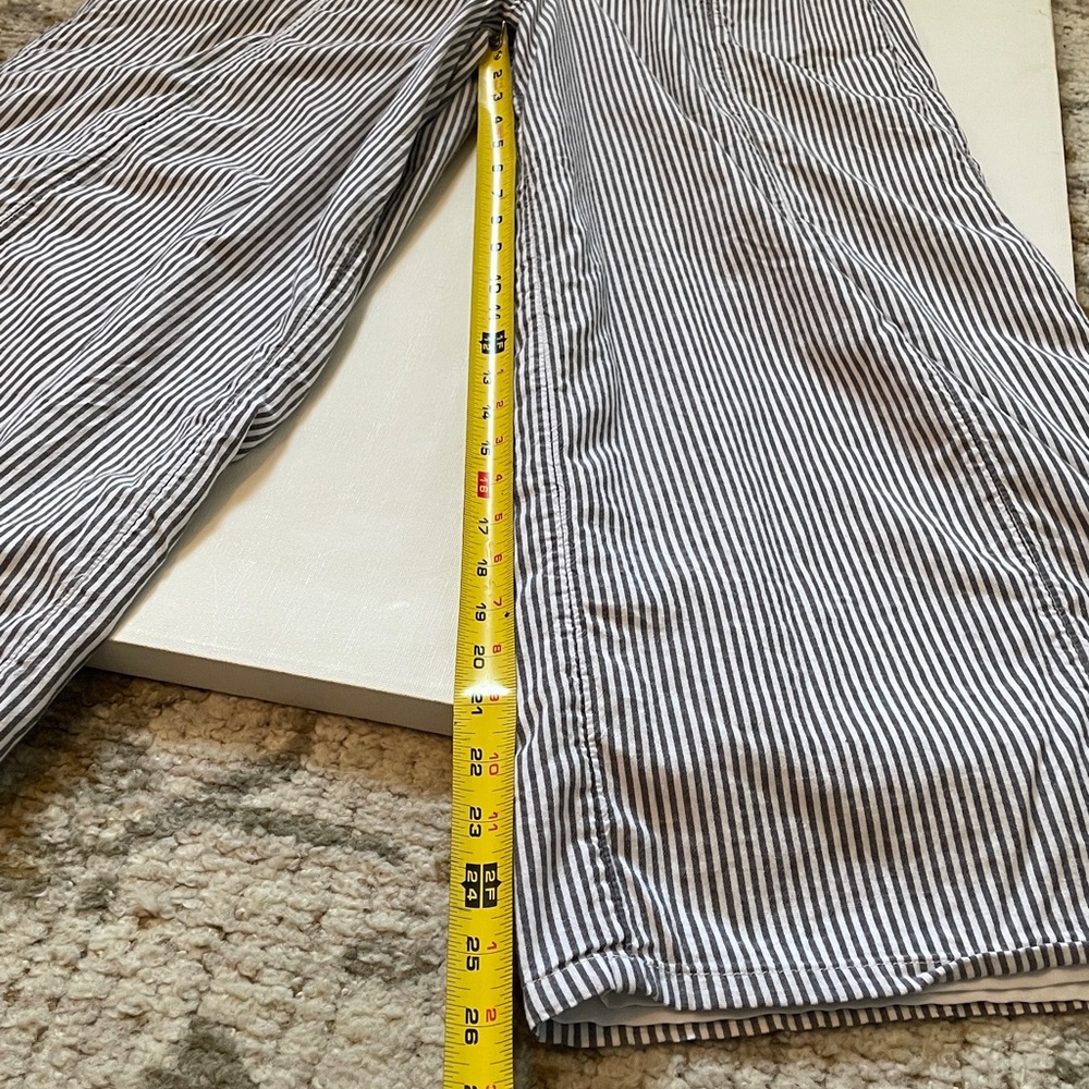 American Eagle Black Striped High Neck Smocked Jumpsuit S - Picture 15 of 17